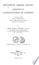 Aristotelous Athēnaiōn politeia = Aristotle's Constitution of Athens : a revised text, with an introd., critical and explanatory notes, testimonia and indices