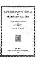 Representative essays of Matthew Arnold,