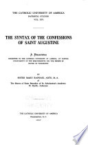 The syntax of the Confessions of Saint Augustine ...