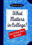 What matters in college? : four critical years revisited