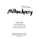 Milton Avery : monotypes