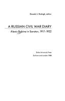 A Russian civil war diary : Alexis Babine in Saratov, 1917-1922