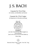 Concerto Nr. VI in F-Dur für Cembalo, zwei Blockflöten und Streicher = Concerto no. VI in F major for harpsichord, two recorders and strings : BWV 1057