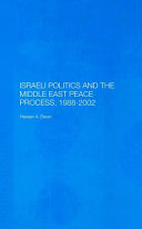 Israeli politics and the Middle East peace process, 1988-2002