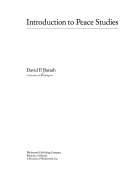 Introduction to peace studies