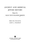 Ancient and medieval Jewish history; essays.