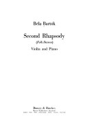 Second rhapsody : (Folk dances) : violin and piano