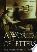 A world of letters : Yale University Press, 1908-2008