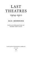 Last theatres, 1904-1910.
