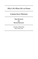 Who's he when he's at home : a James Joyce directory