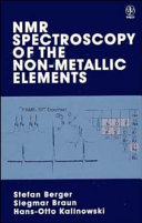 NMR spectroscopy of the non-metallic elements