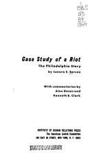 Case study of a riot : the Philadelphia story