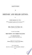 Lectures on rhetoric and belles lettres