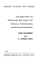 Introduction to technical services for library technicians