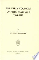 The early councils of Pope Paschal II, 1100-1110