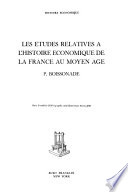 Les études relatives à l'histoire économique de la France au Moyen Age