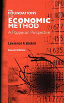 The foundations of economic method : a Popperian perspective