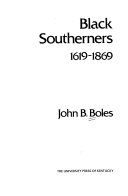 Black southerners, 1619-1869