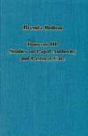 Innocent III : studies on papal authority and pastoral care