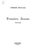 Première sonate pour piano.