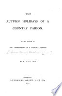 The autumn holidays of a country parson