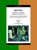 Works for voice & chamber orchestra = Œuvres pour voix et orchestre de chambre = Werke für Stimme und Kammerorchester