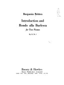 Introduction and rondo alla burlesca, for two pianos. Op. 23, no. 1.