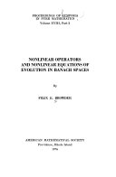 Nonlinear operators and nonlinear equations of evolution in Banach spaces