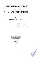 The innocence of G.K. Chesterton,
