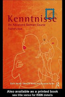 Kenntnisse : an advanced German course