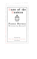 Fanny Burney and her friends : select passages from her letters