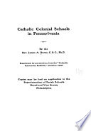 Catholic colonial schools in Pennsylvania
