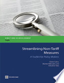 Streamlining non-tariff measures : a toolkit for policy makers