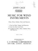 Music for wind instruments : flute, oboe, clarinet, horn, and bassoon