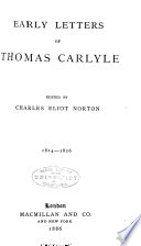 Early letters of Thomas Carlyle,