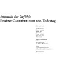 Intimität der Gefühle : Eugène Carrière zum 100. Todestag