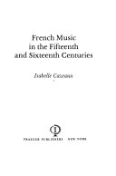 French music in the fifteenth and sixteenth centuries