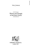 History and thought of the early church