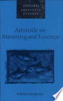 Aristotle on meaning and essence
