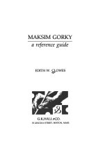 Maksim Gorky : a reference guide