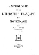Anthologie de la littérature française du Moyen-Âge.