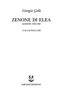 Zenone di Elea : lezioni 1964-1965