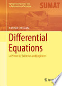 Differential Equations A Primer for Scientists and Engineers