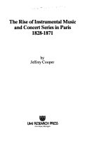 The rise of instrumental music and concert series in Paris, 1828-1871
