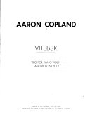 Vitebsk : trio for piano, violin and violoncello