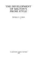 The development of Milton's prose style