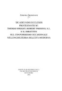 "De adeundis ecclesiis protestantium" : Thomas Wright, Robert Parsons, S.J., e il dibattito sul conformismo occasionale nell'Inghilterra dell'età moderna