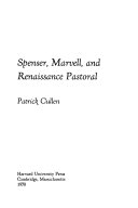 Spenser, Marvell, and Renaissance pastoral.