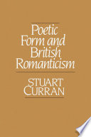 Poetic Form and British Romanticism.
