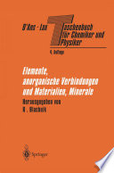 Taschenbuch für Chemiker und Physiker : Band III: Elemente, anorganische Verbindungen und Materialien, Minerale